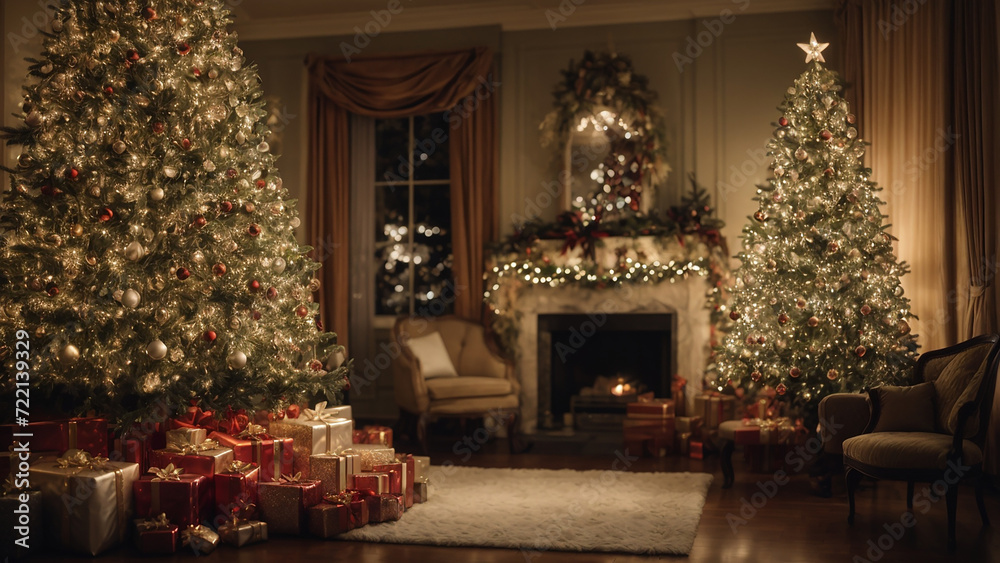 A_Christmas_tree_decorated_with_lights_and_ornaments_0