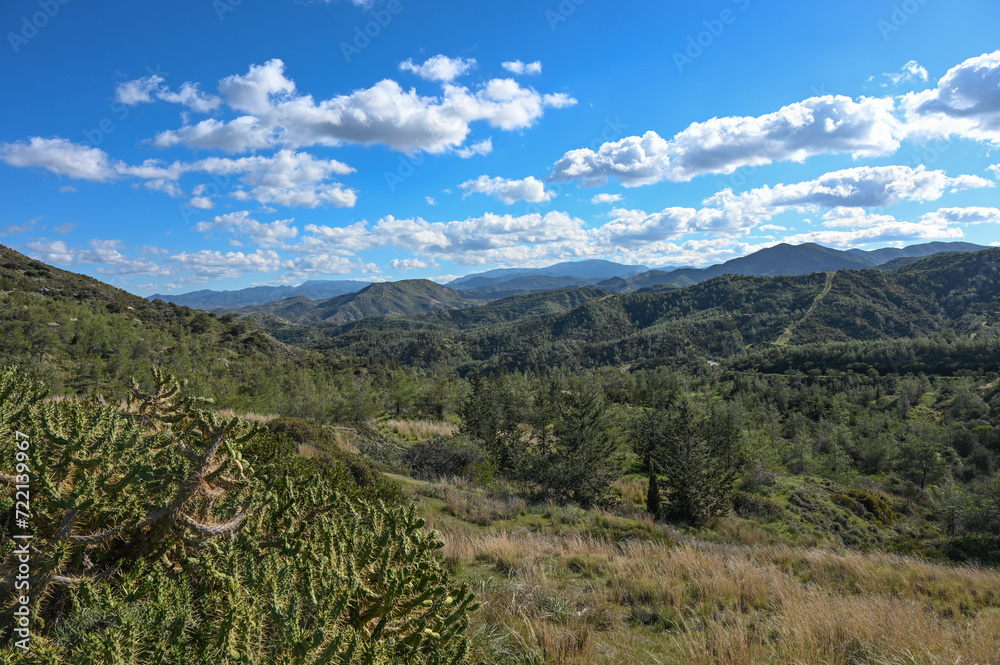 mountains above Morphou Bay in North Cyprus in winter 9