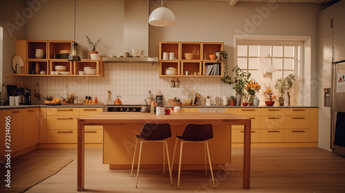 A modern Kitchen with a warm and homely atmosphere