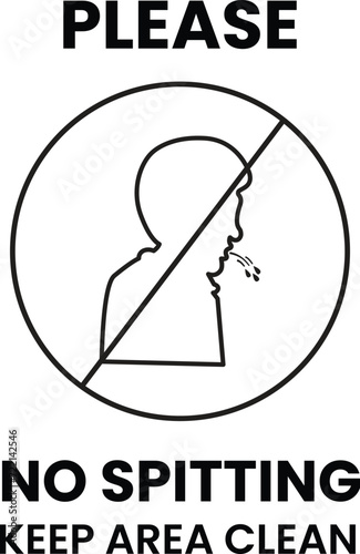 No spitting sign vector