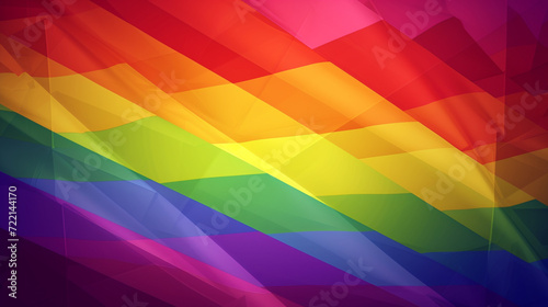 LGBTQ Pride flag square shape background vector presentation design