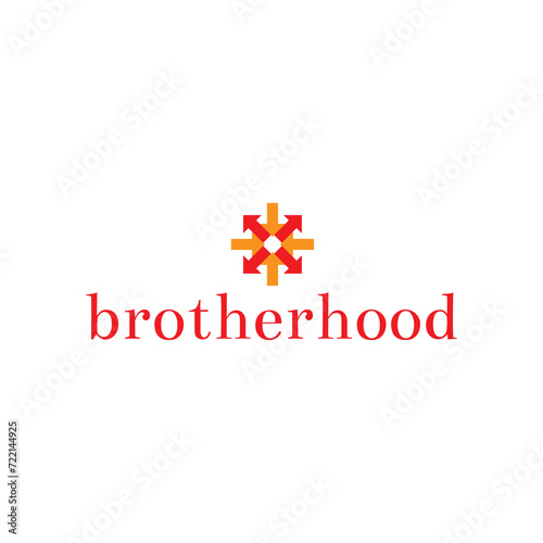 Brotherhood letter logo design vector