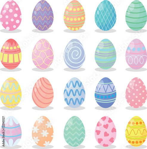 Set of 20 cute Easter eggs (ID: 722145127)