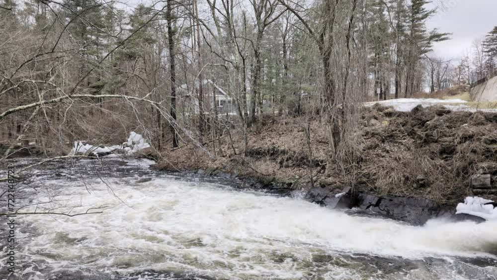 Turbulent Water Surrounded by Leaves and Trees Turbulent Water Surrounded by Leaves and Trees