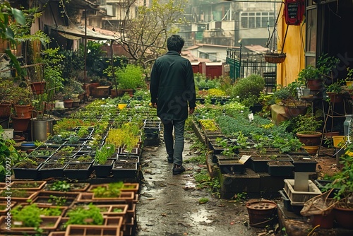 Indian urban gardener transforming city spaces into green and vibrant landscapes.