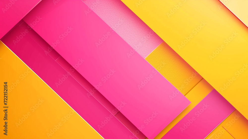 Pink and yellow geometric background vector presentation design. PowerPoint and Business background.