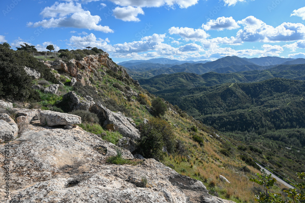 mountains above Morphou Bay in North Cyprus in winter 15