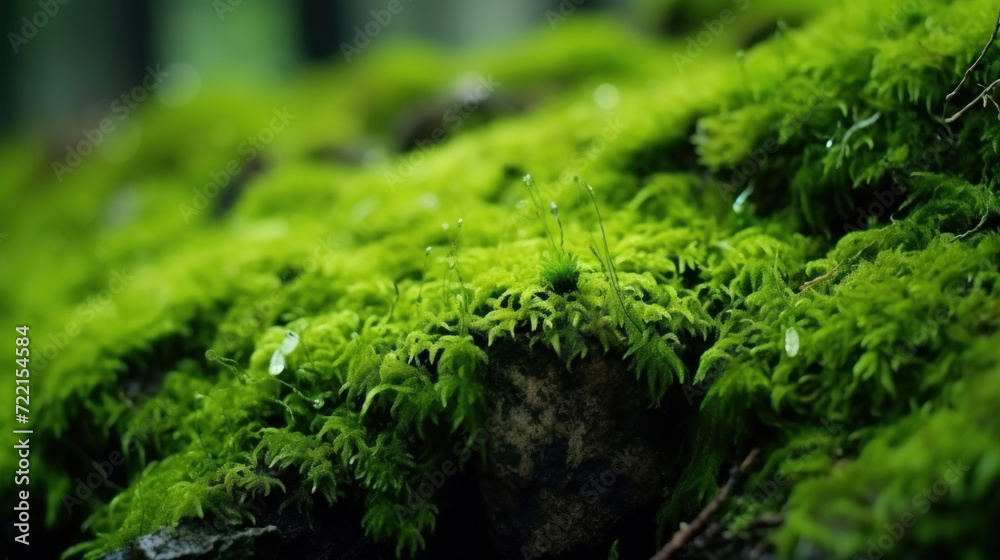 Beautiful green moss on the ground stone in forest, moss texture, moss abstract background. Beautiful green moss on the ground stone in forest, moss texture, moss abstract background.
