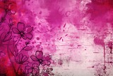 magenta abstract floral background with natural grunge textures 