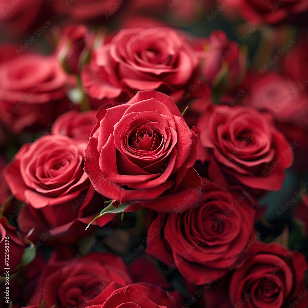 Fototapeta premium Red roses in high resolution.