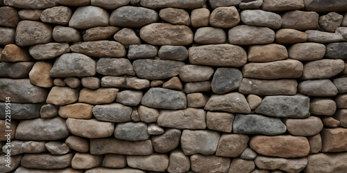 Zeitlose Festung: Natürliche Steinmauer in Erdtönen photo