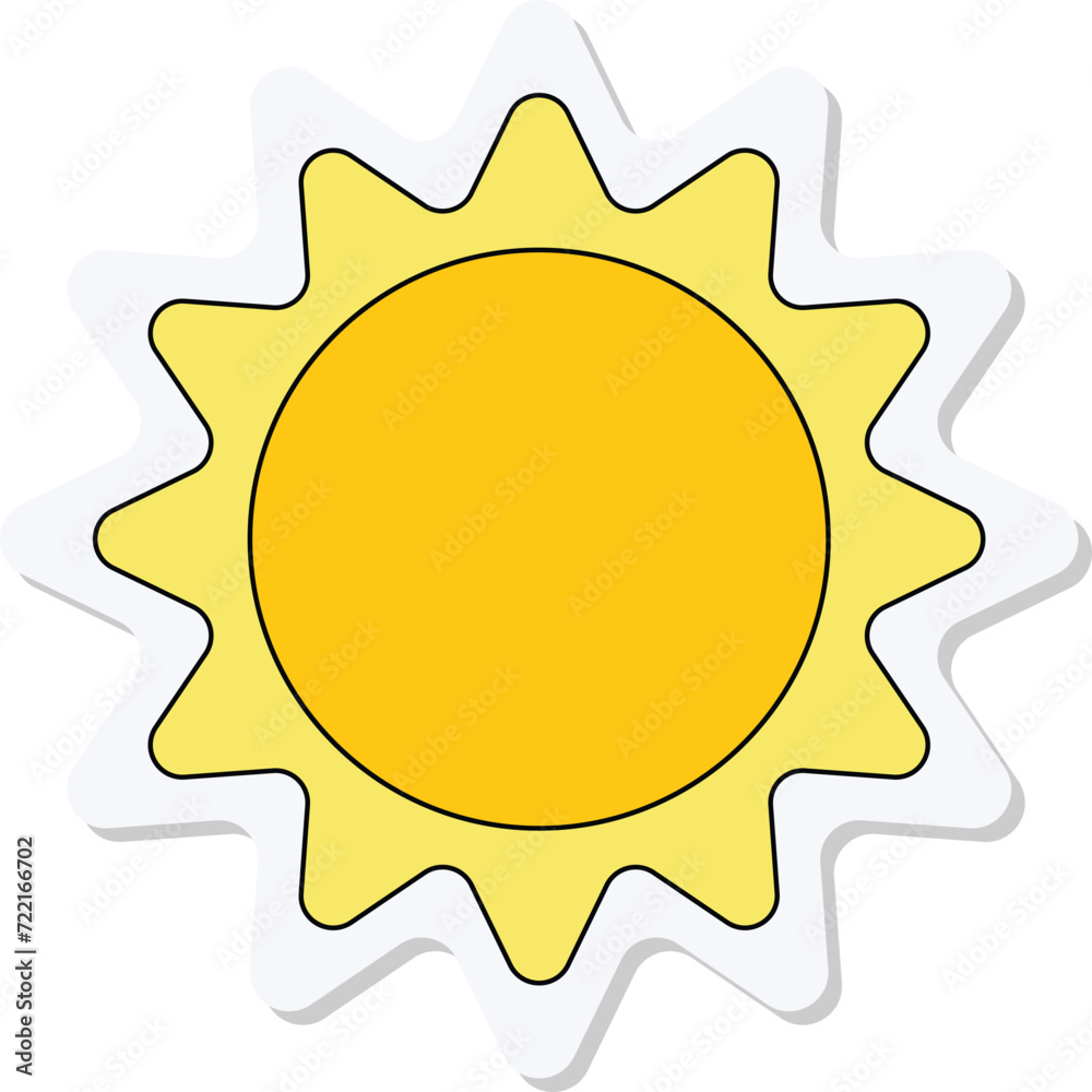 sun vector illustration sticker
