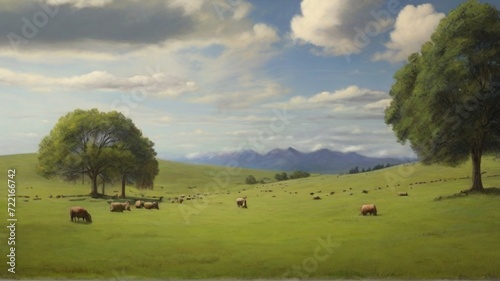 herd of cows on pasture