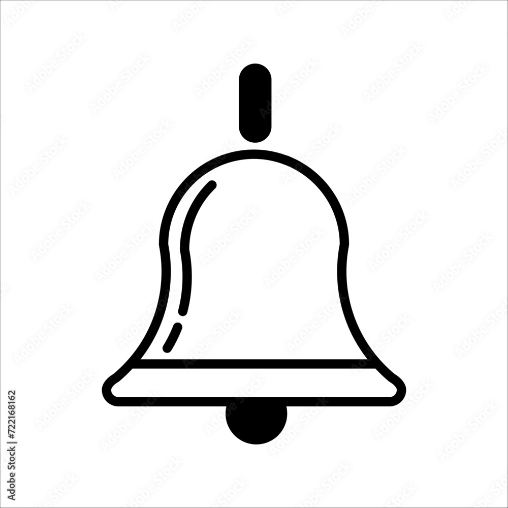 Notification bell icon. Outline style. notification bell vector icon for web design isolated on white background