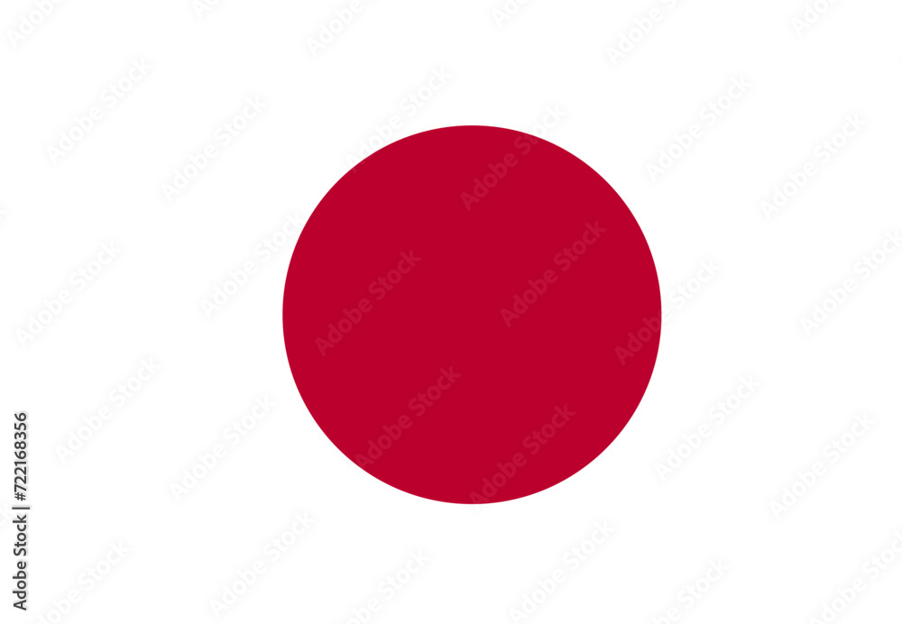 Flag of Asian country of Japan with white circle against white background. Illustration made January 28th 2024, Zurich, Switzerland. Flag of Asian country of Japan with white circle against white background. Illustration made January 28th 2024, Zurich, Switzerland.