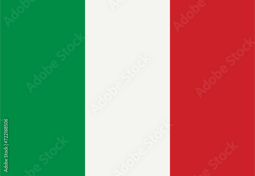 Flag of European country Italy with colors green white and red. Illustration made January 28th, 2024, Zurich, Switzerland.