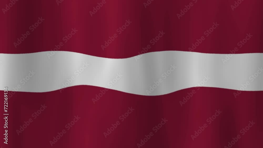 Waving National Flag of Latvia Waving National Flag of Latvia