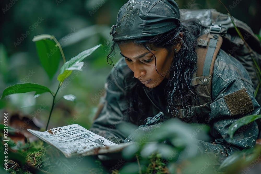Indian wildlife biologist conducting research on indigenous animal species.