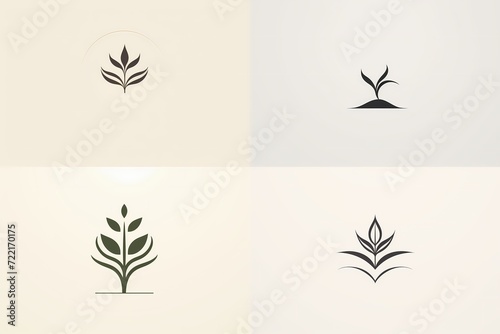 set of logos on solid background