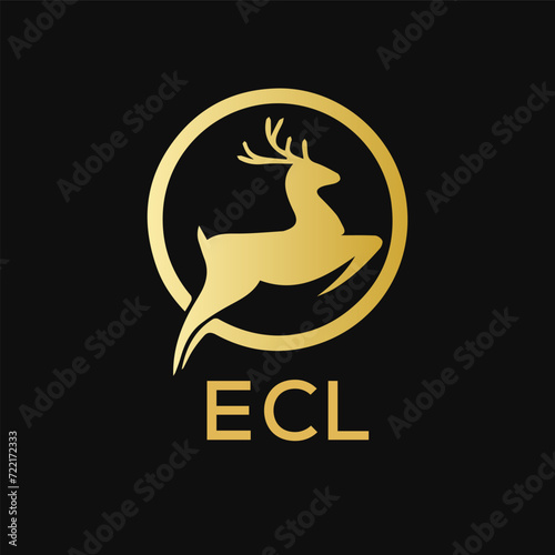 ECL Letter logo design template vector. ECL Business abstract connection vector logo. ECL icon circle logotype.
