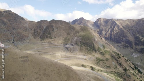 Mountains top drone shot