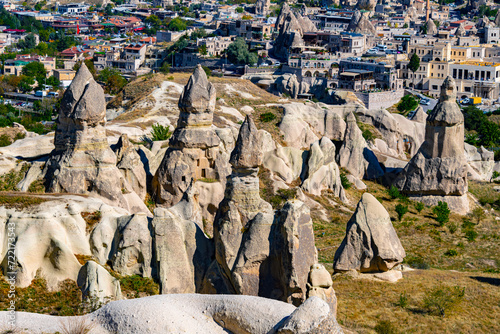 Goreme in Nevsehir Province in Cappadocia, Turkey photo