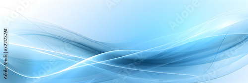 Blue curved abstract background with copy space