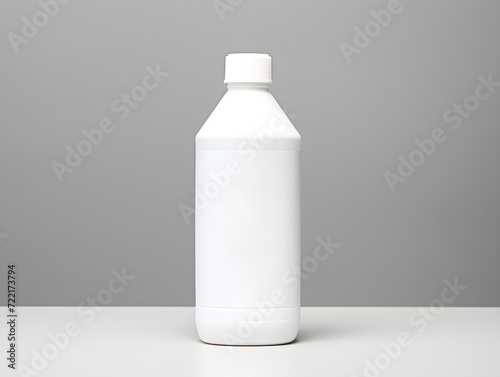 Mockup of a white plastic bottle-shaped container