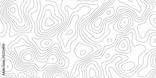 Topographic map background geographic line map with elevation assignments. Modern design with White background with topographic wavy pattern design.paper texture Imitation of a geographical map shades