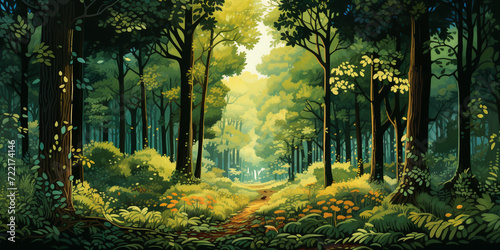 Illustration of a forest