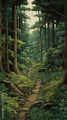 Illustration of a forest