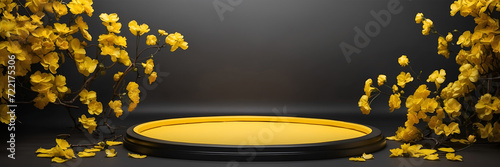 podium background rock product display 3d dark stand platform abstract stage scene studio. Stonewall black space podium mockup pedestal geometric marble showcase minimal presentation.
