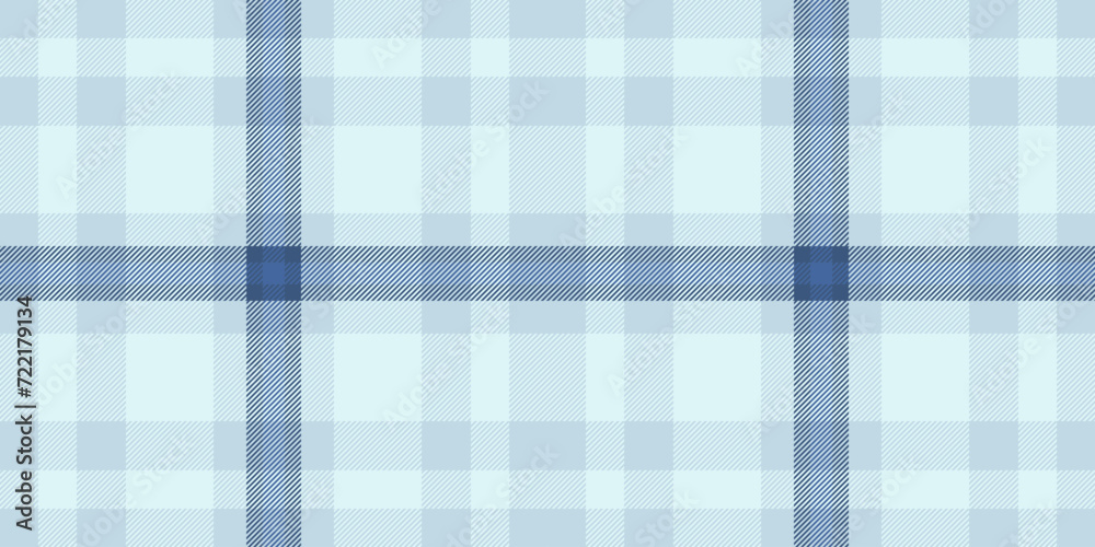 Softness check textile plaid, model background seamless vector. Modern fabric tartan texture pattern in light and blue colors.