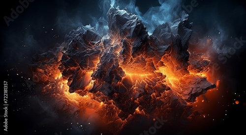 Abstract background with flames and lava