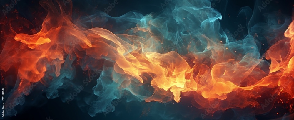 Beautiful flame on black background