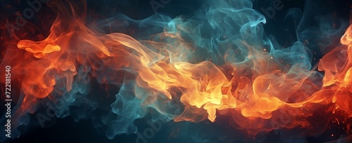 Beautiful flame on black background © inspiretta