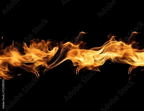 Beautiful flame on black background