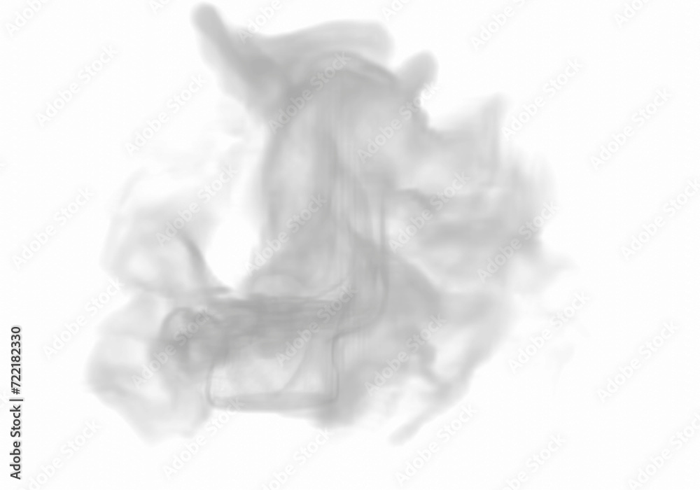 render of isolated smoke texture on blackground - obrazy, fototapety, plakaty 