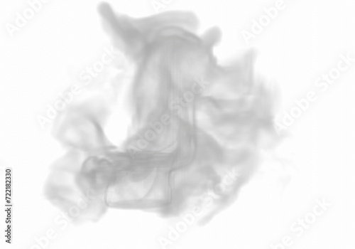 render of isolated smoke texture on blackground photo