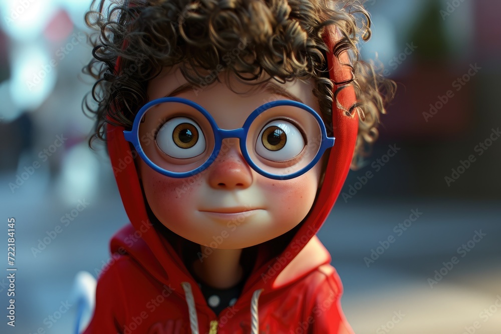 A young boy and girl play with a toy, their faces full of wonder and imagination as they explore the great outdoors, one wearing glasses to help them see the world in a whole new way A young boy and girl play with a toy, their faces full of wonder and imagination as they explore the great outdoors, one wearing glasses to help them see the world in a whole new way