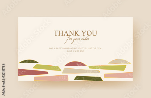 thankyou card template elegant design. vector illustration