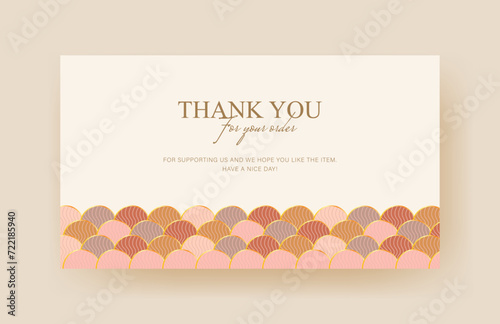 thankyou card template. vector illustration