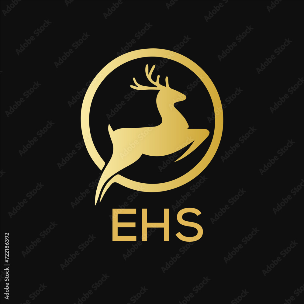 EHS Letter logo design template vector. EHS Business abstract connection vector logo. EHS icon circle logotype.
