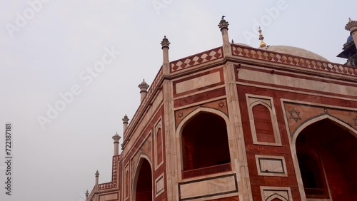 Arched Windows in Mughal Style, Hamayun Tomb, Delhi photo