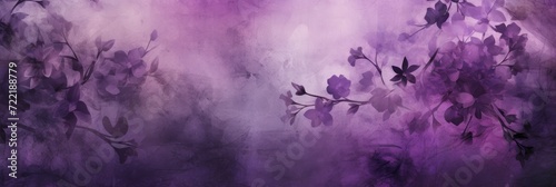 purple abstract floral background with natural grunge textures