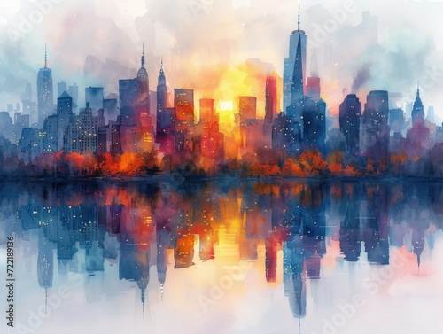 Cityscape Watercolor