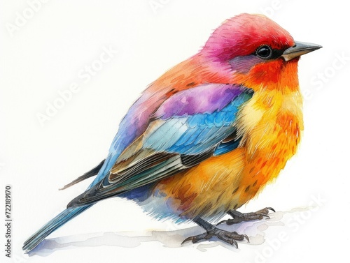 Colorful Bird Watercolor © DADA