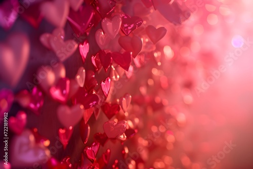 3D Rendered Valentine's Day Hearts Background