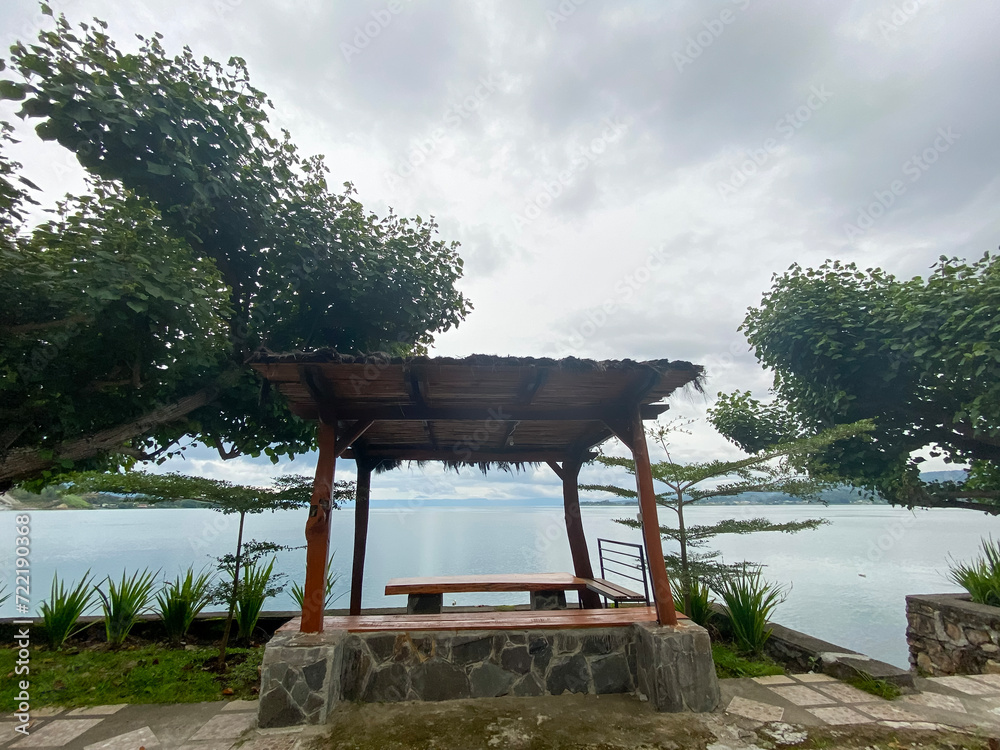 Lake Toba of North Sumatra Against Cloudy Sky. Lake Toba of North Sumatra Against Cloudy Sky.