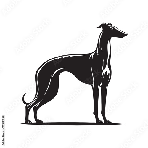 Graceful Movements: Greyhound Silhouette Series Portraying the Elegance of Greyhound in Motion - Greyhound Illustration - Greyhound Vector - Dog Silhouette
